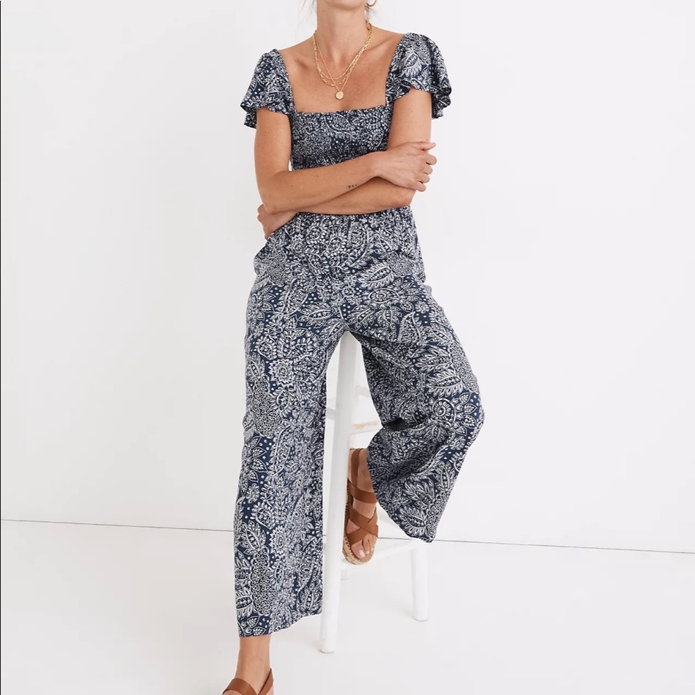 Madewell Lucie Smocked Jumpsuit